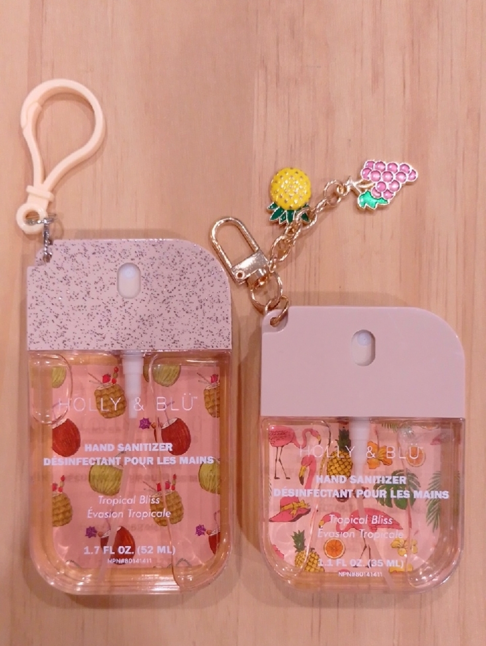 Set 2 Holly & Blu Hand Sanitizer Spray Tropical Bliss Purse Travel
